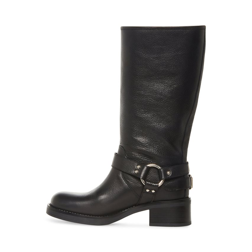 Botas Altas Steve Madden Axelle Cuero Mujer Negras | ES FM9164